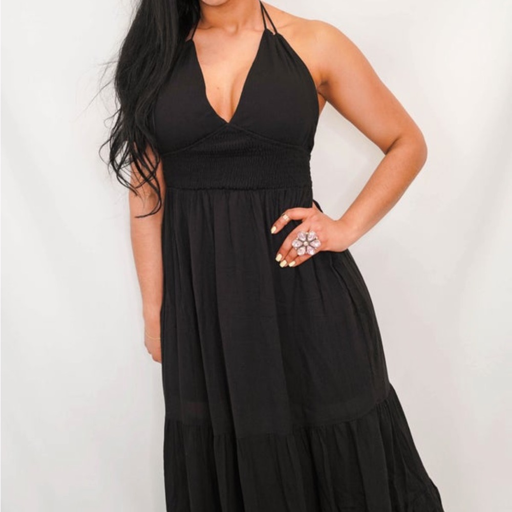 Black maxi dress